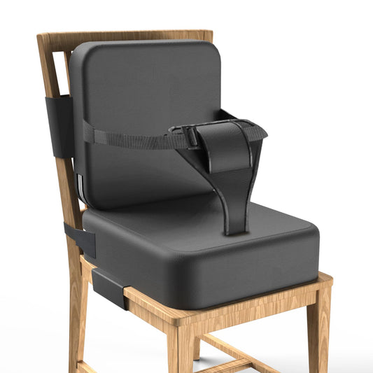 Toddler Booster Seat for Dining Table,Booster Seat for Kitchen Chair with Extended Straps,2PCS Portable with Safety Buckles,Suitable for Kids Aged 3-12 in Restaurants