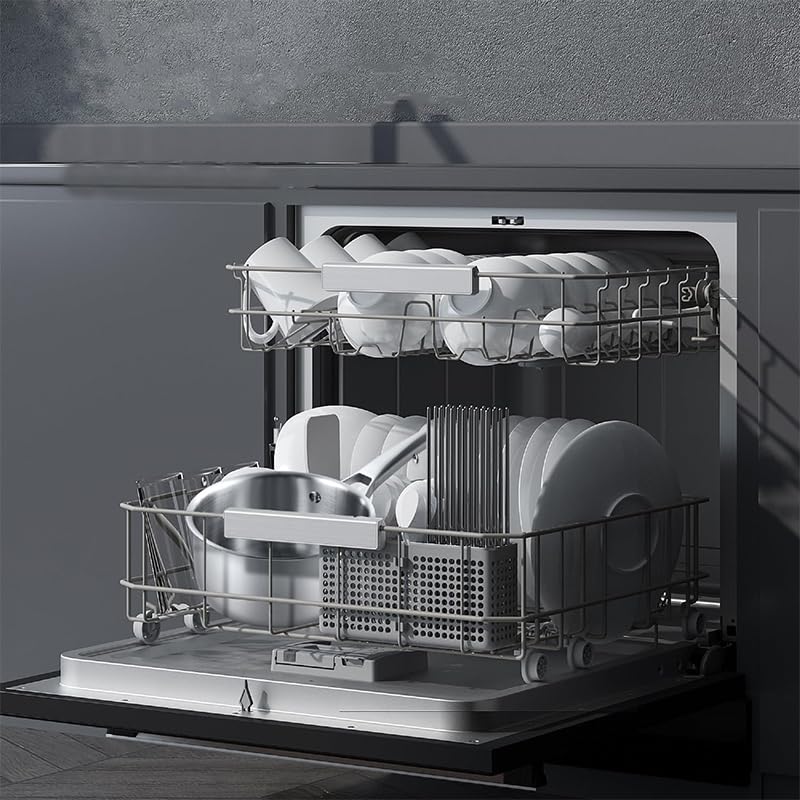 SHEUMNT Stainless Steel pots and pans set, 6 Piece Nonstick Induction Kitchen Cookware Set, Works with Induction/Electric and Gas Cooktops, Nonstick, Oven Safe, Camping Cookware