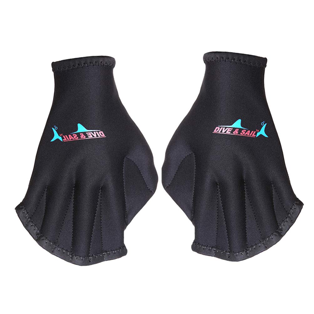 BESPORTBLE Swimming Aquatic Webbed Gloves Black Aqua Water Training Water Resistance Fit Aquatic Training Webbed Paddles Hand Web Swim Costume