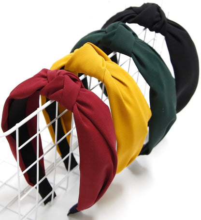 Mother's Day Headbands for Women Girls Heart Headbands Non Slip Cute Knotted Headband Fashion Women Head Bands for Hair Wide Top Knot Hairband for Women's Hair Accessories