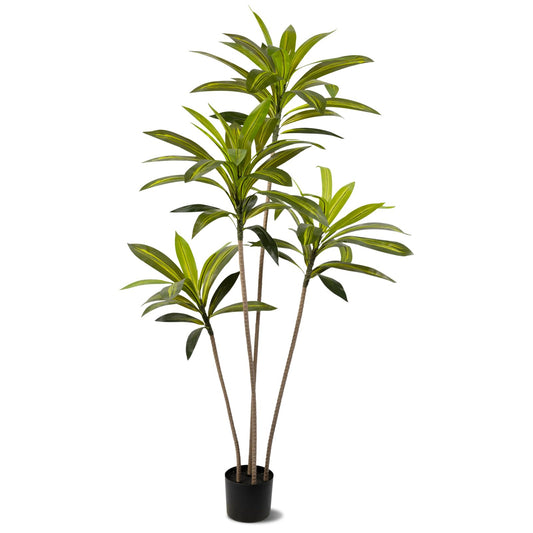 Artificial Dracaena Tree 6FT - Faux Tree Faux Yucca Floor Plant Faux Plants Indoor Artificial Trees for Home Office Living Room Decor Indoor