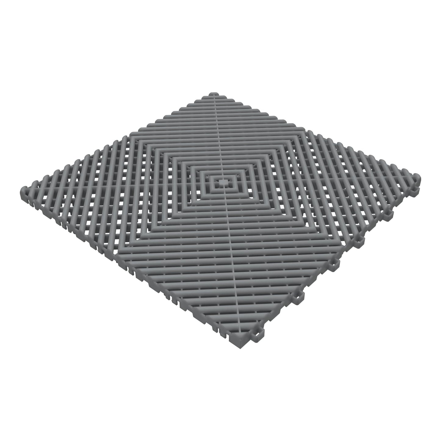 HOTSYSTEM Durable Polypropylene Interlocking Modular Garage Floor Tiles, Versatile Interlocking Floor Tiles, 15.7'' x 15.7'' x 0.7''(Thickness) Flooring Tile(20 Pack), Grey