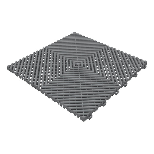 HOTSYSTEM Durable Polypropylene Interlocking Modular Garage Floor Tiles, Versatile Interlocking Floor Tiles, 15.7'' x 15.7'' x 0.7''(Thickness) Flooring Tile(20 Pack), Grey