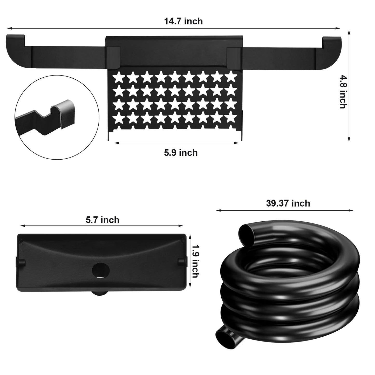 Blackstone Upgraded Rear Griddle Grease Catcher – BBQ Oil Drainer & Grease Funnel with Spatula Holder, Compatible Drain Kit for 36", 28", 22", and 17" Blackstone Griddles