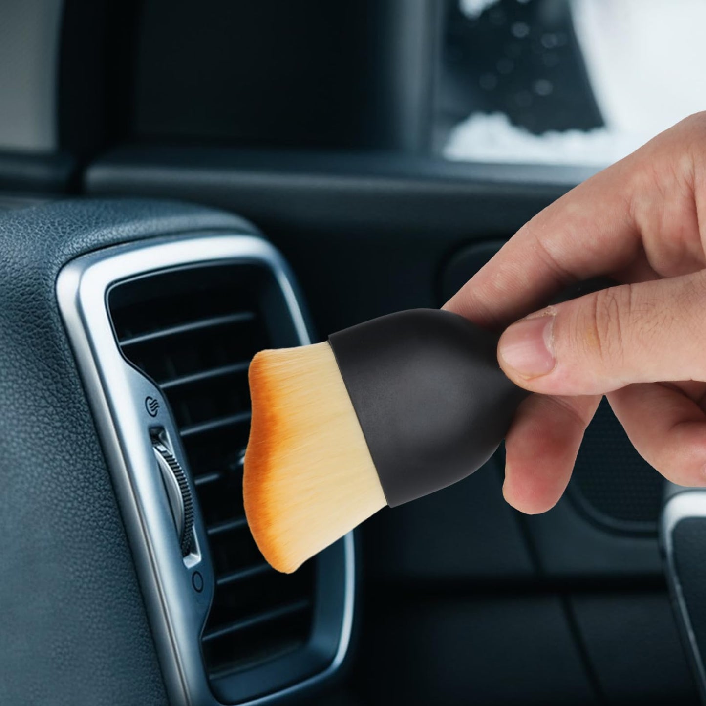 Zxglxinyao 4pcs Car Brush Interior Dust Brush，Car Interior Cleaning Brush,Soft Bristle Automotive Interior Dusting Brush Tools for Crevice Dashboard Leather Air Conditioner Vent