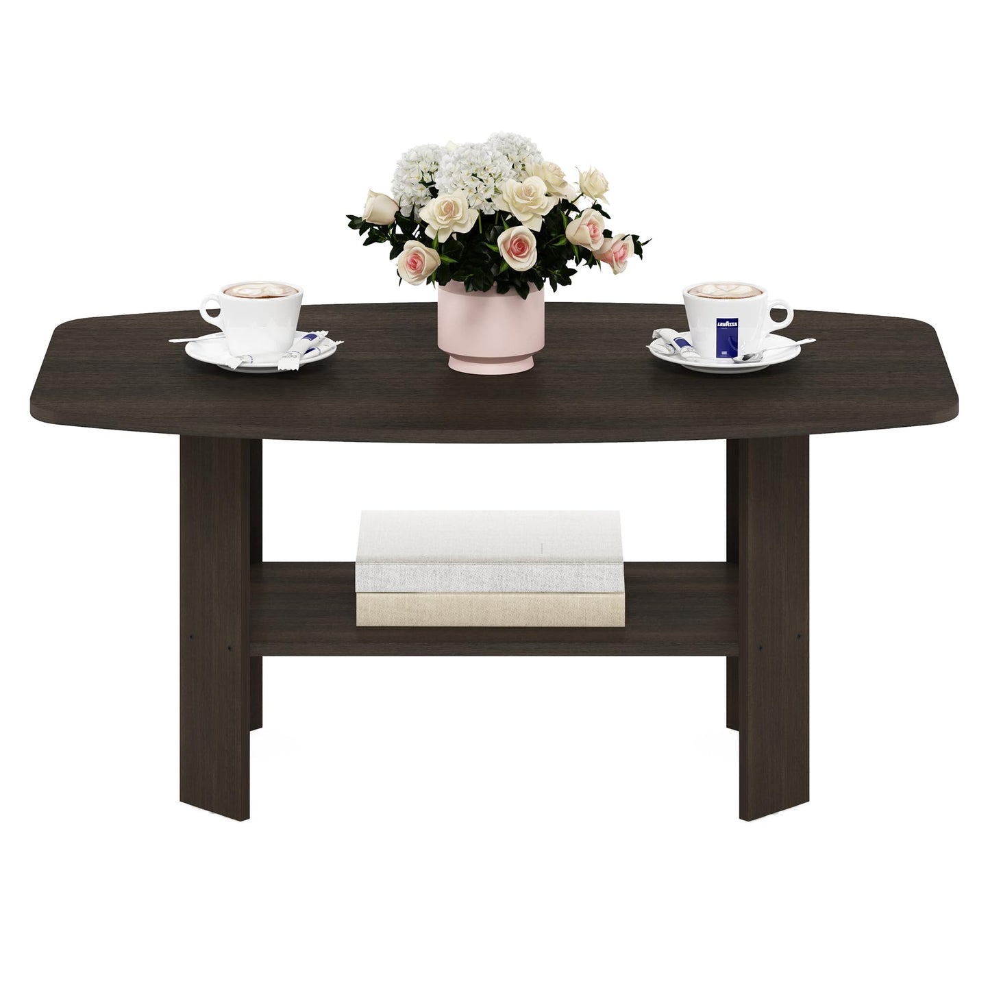 Furinno Simple Design Coffee Table, Dark Brown