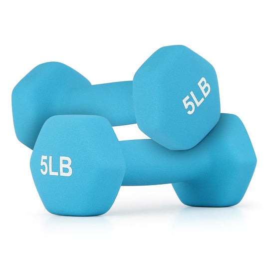 MADOG Dumbbell Set, Anti-Slip Neoprene Coated Hexagon Hand Weights for Home Gym Equipment Workouts Strength Training