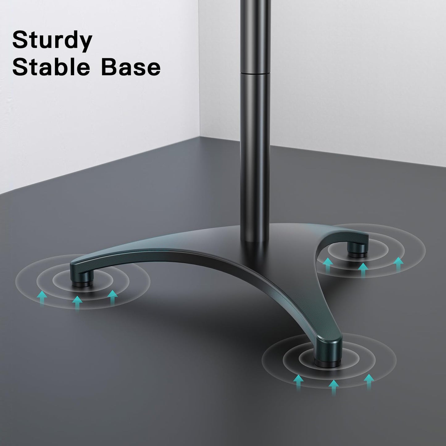 PERLESMITH Speaker Stand Adjustable - Extend 20" to 44" - Holds Satellite Speakers & Small Bookshelf Speakers up to 9 lbs, Floor Stands Compatible with Sony Bose Polk JBL Yamaha and Others - 1 Pair