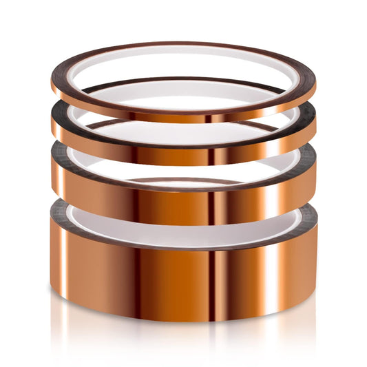 ELEGOO High Temp Tape, 4 Pack Polyimide High Temperature Resistant Tape Multi-Sized Value Bundle 1/8’’, 1/4’’, 1/2’’, 1’’ with Silicone Adhesive for Masking, Soldering etc.
