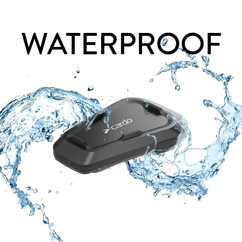 Cardo Systems Spirit Motorcycle Bluetooth Communication Headset - Black, Single Pack