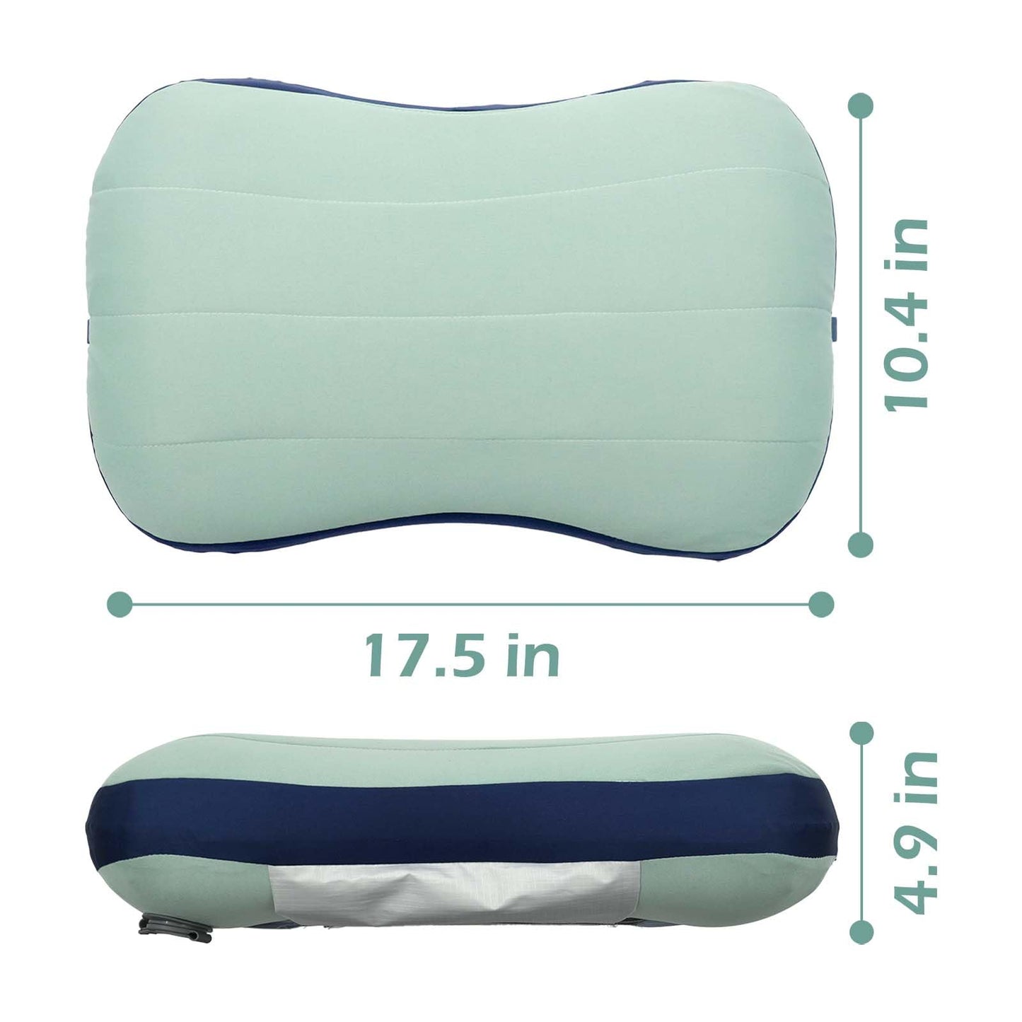 Cozeoa Inflatable Pillow, Portable Inflatable Neck Pillow, Ergonomic Inflating Pillows for Neck & Lumbar Support, Travel Air Pillows for Camping, Office, Hiking, Backpacking, Home