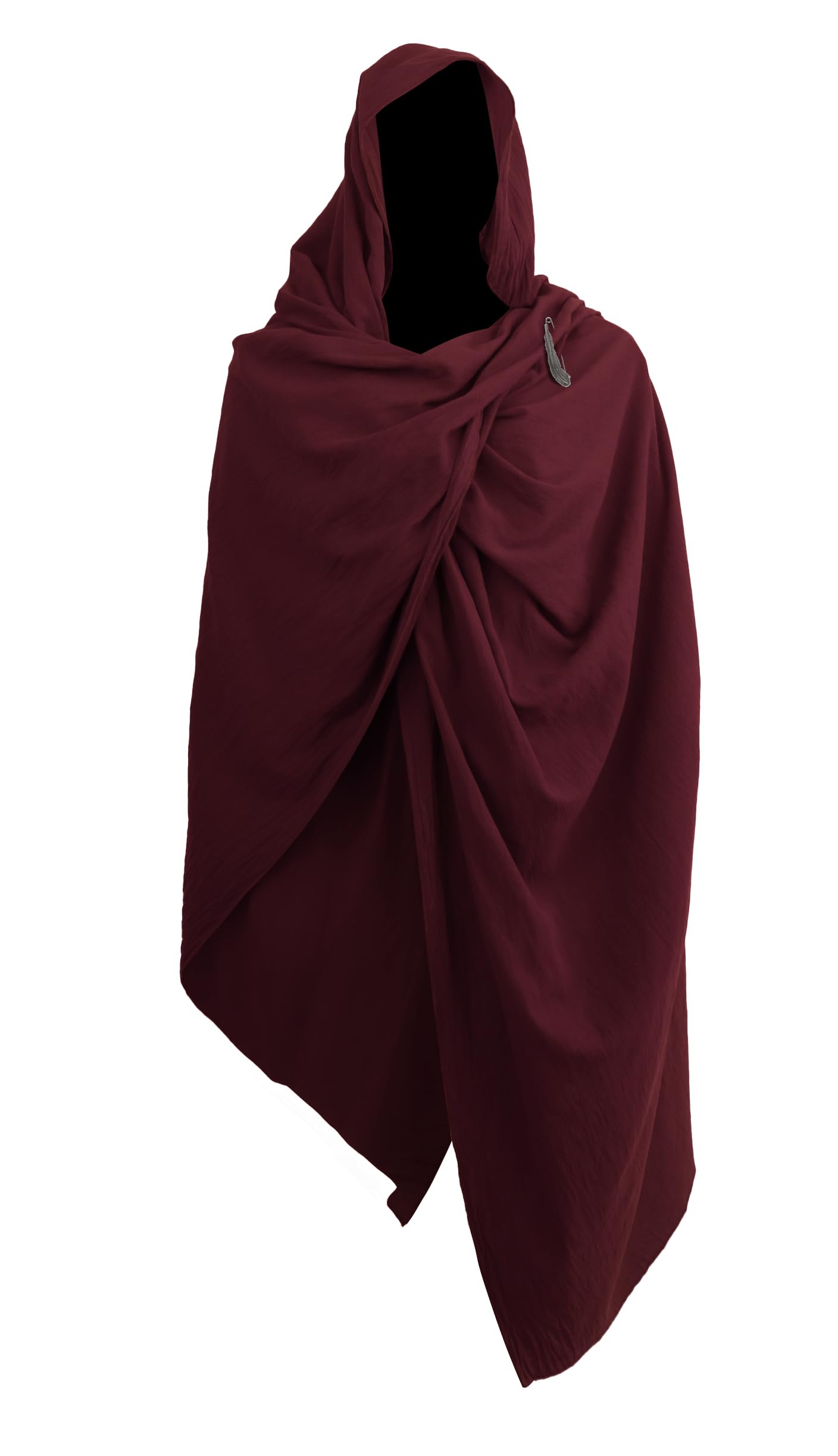 Medieval Hooded Scarf Renaissance Roman Post Apocalyptic Shawl Shaman Cowl Cosplay Costume