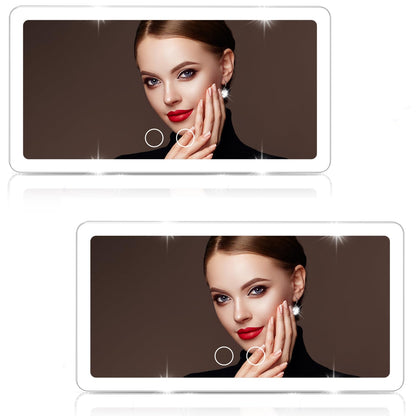 Car Sun Visor Vanity Mirror with 3 Light Modes & 80 LEDs, Rechargeable LED Cosmetic Makeup Mirror, Dimmable Touch Control, Universal for Car Truck SUV