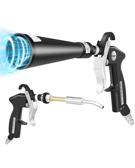 Saker Dry Cleaning Gun,Car Air Blow Gun,Car Cleaning Gun Quickly Removes Surface Dirt and Dust, Air Gun Works with Air Compressor(1 Set Nozzle)