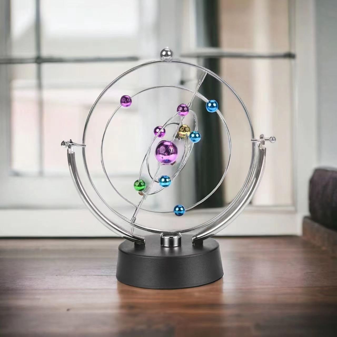 MarsGeek Solar System Planet Electronic Perpetual Motion Swing Balance Balls Office Desk Ornament Home Decoration Gift