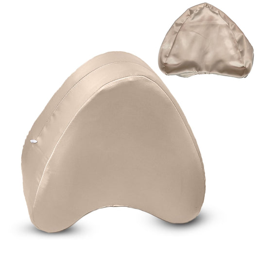 xcivi Satin Pillowcase for Contour Memory Foam Side Sleeper Support Pillow, Pillowcover for Knee Pillow, Smooth & Soft Pillow Cover (Champagne)