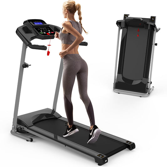 Vinnts Treadmill with Incline for Home 265 lbs Weight Capacity, Foldable with 3 Levels Incline, 0.5-7.5mph, 2.5HP Quite Portable Treadmill for Home and Office Small Space, Black