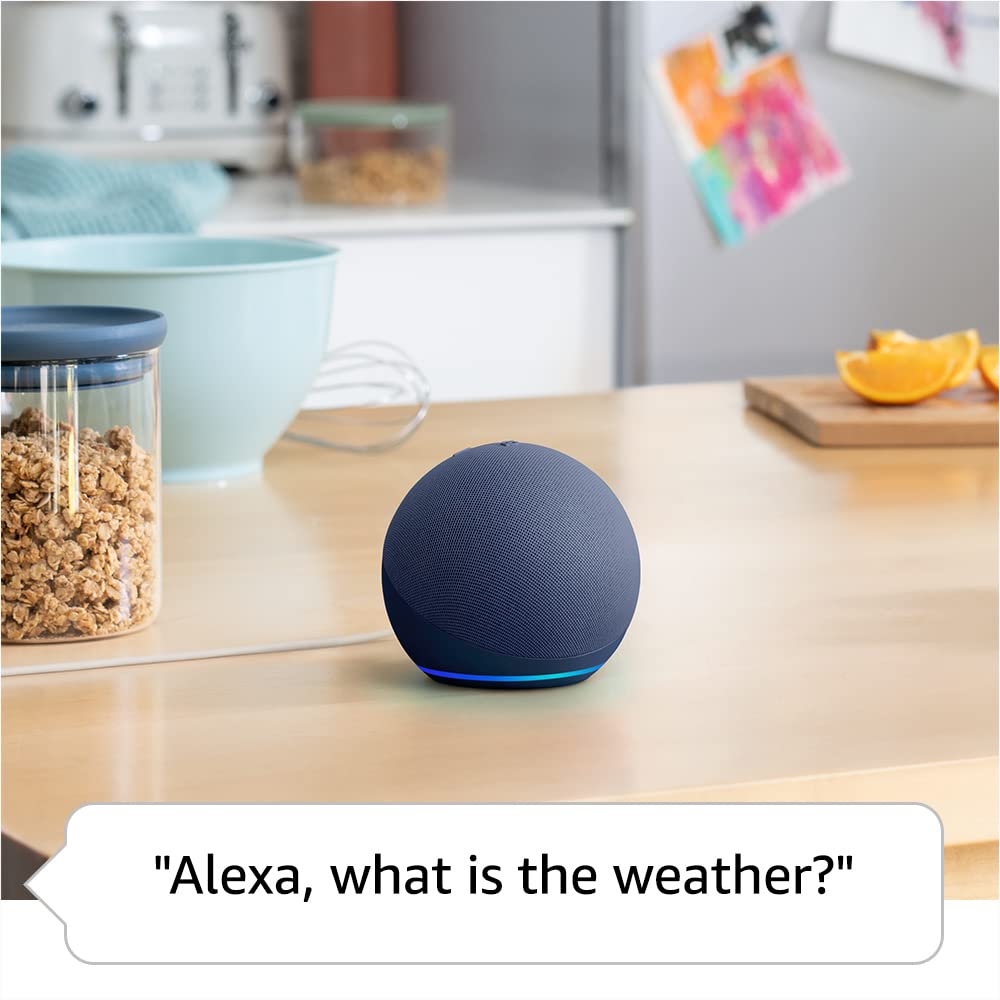 Like-New Amazon Echo Dot (newest model), Vibrant sounding Alexa speaker, Great for bedrooms, dining rooms and offices, Deep Sea Blue