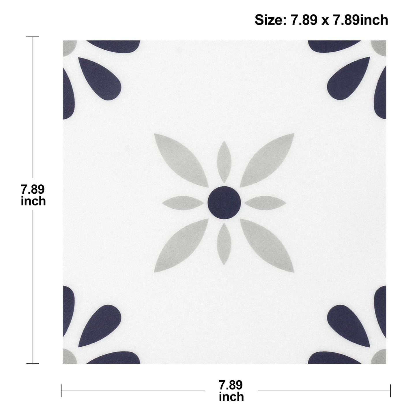 Peel & Stick Floor Tile Stickers, DIY Flooring for Kitchen, Dining Room, Bathrooms, Pet House and More, Self-Adhesive 8x8 inches,10 Pack (1006)