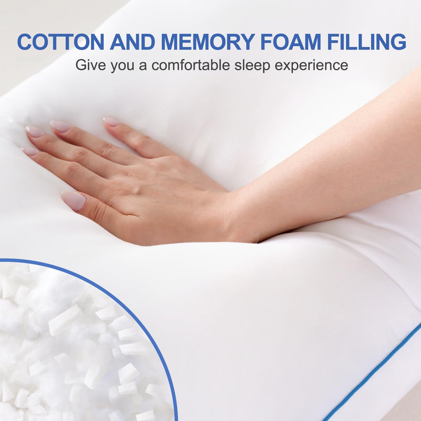 YZ HOME Memory Foam Body Pillow Insert - Full Body Pillow for Adults - Soft Large Long Bed Pillow for Side Sleeper