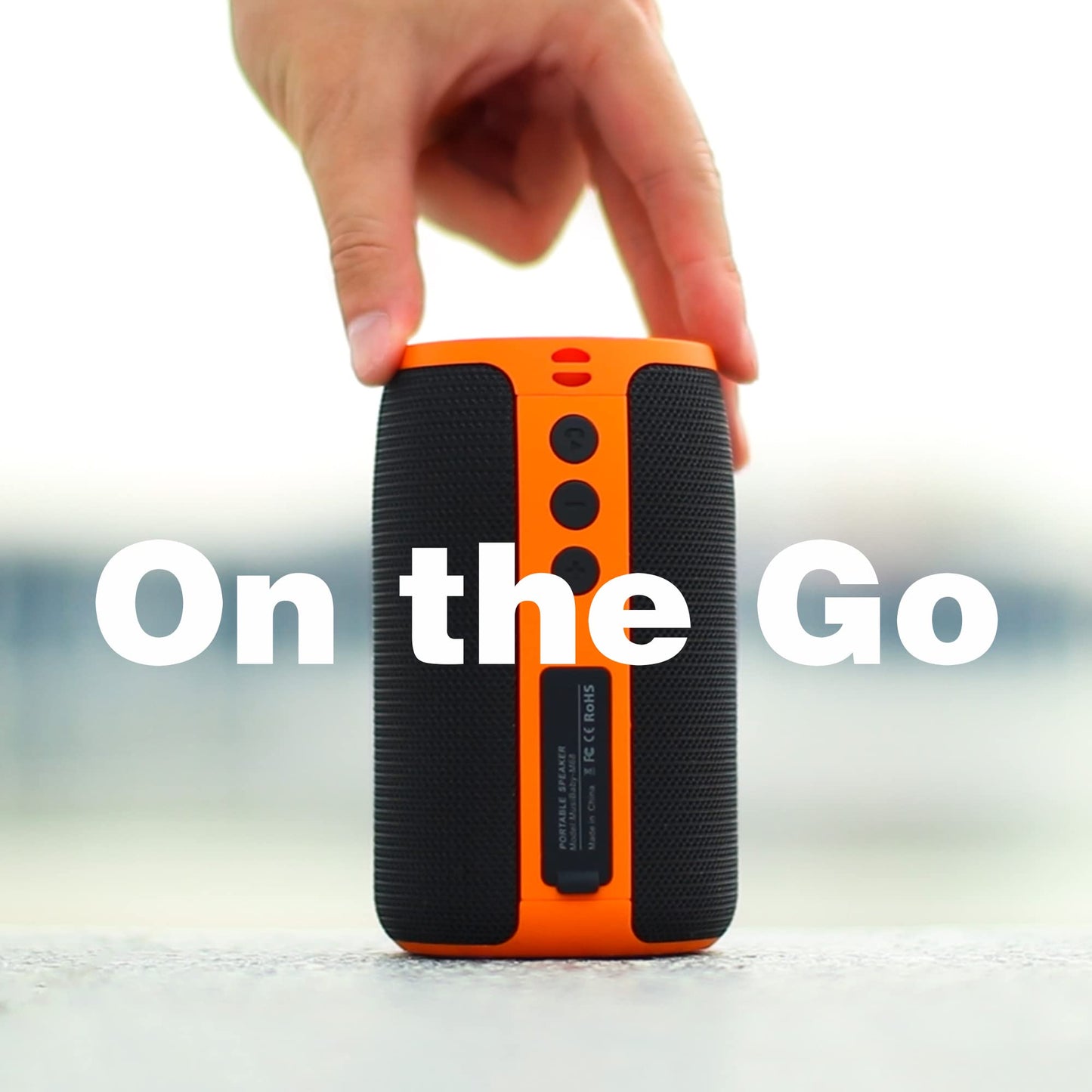 Bluetooth Speaker,MusiBaby Speakers Bluetooth Wireless,Waterproof,Outdoor,Portable Speaker with Stereo Sound,Booming Bass,Dual Pairing,Bluetooth 5.0,24H Play,Speaker for Home,Party,Travel,Gifts-Orange