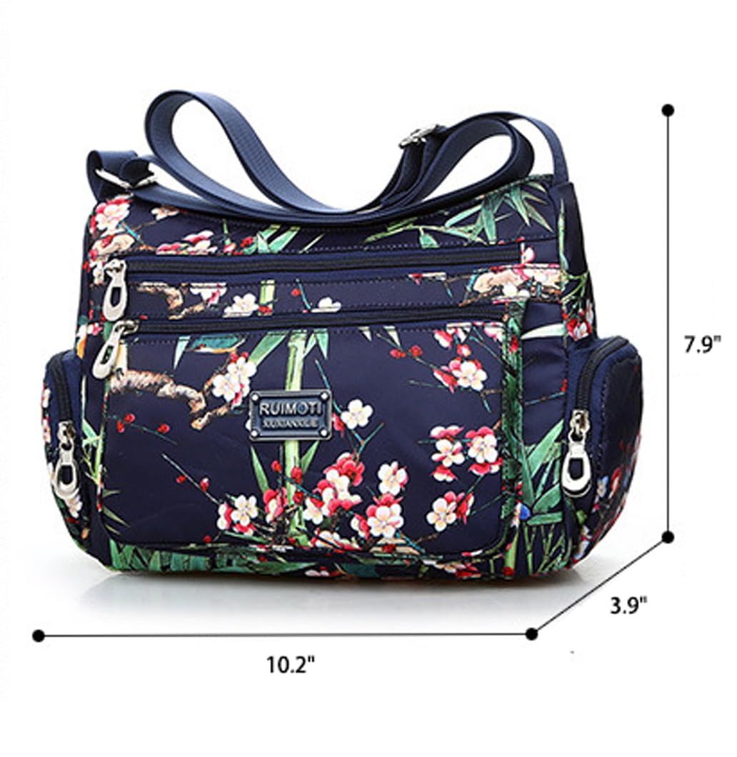 Flower cloth shoulder bag for women Crossbody Bags dumpling bag outdoor leisure large capacity women's bag (Perfume)