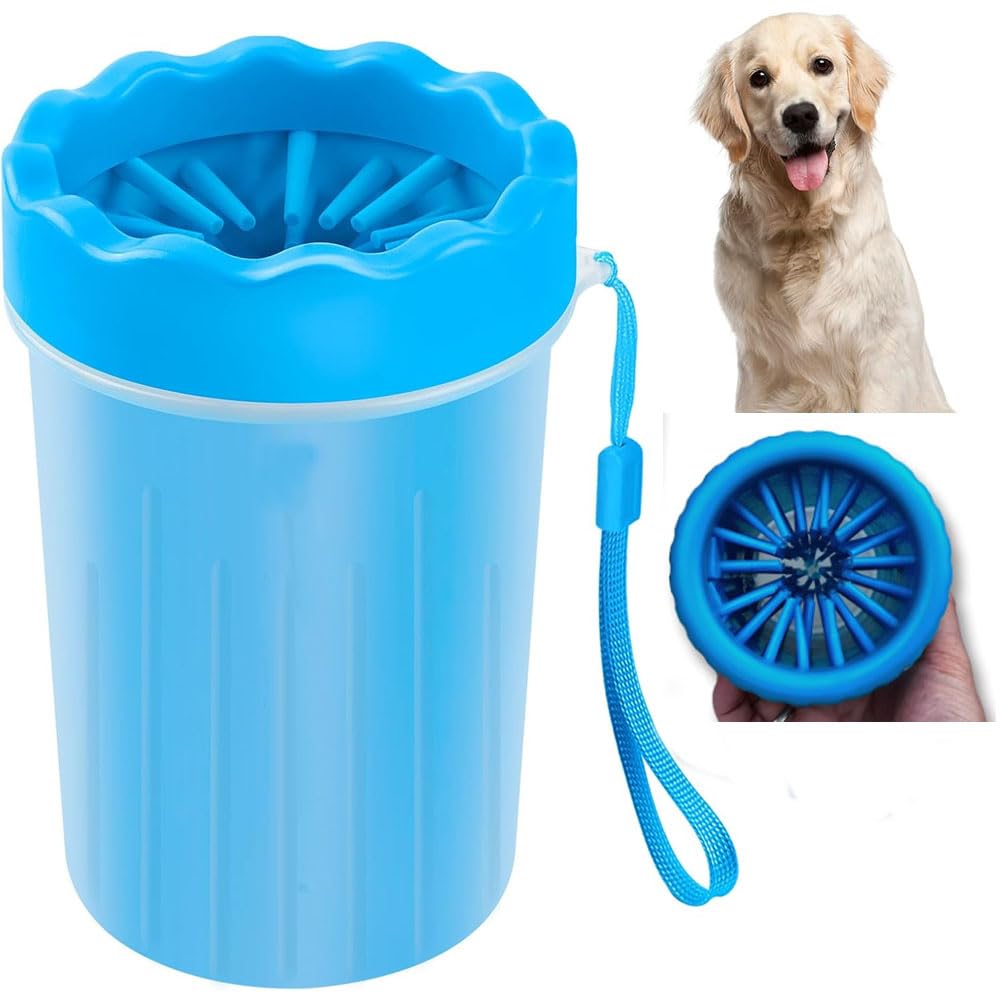 Dog Paw Cleaner Cup - Silicone Bristle Pet Paw Washer for Small, Medium, and Large Dogs & Cats | Easy-to-Use, Mess-Free Paw Cleaning Tool for Muddy Paws