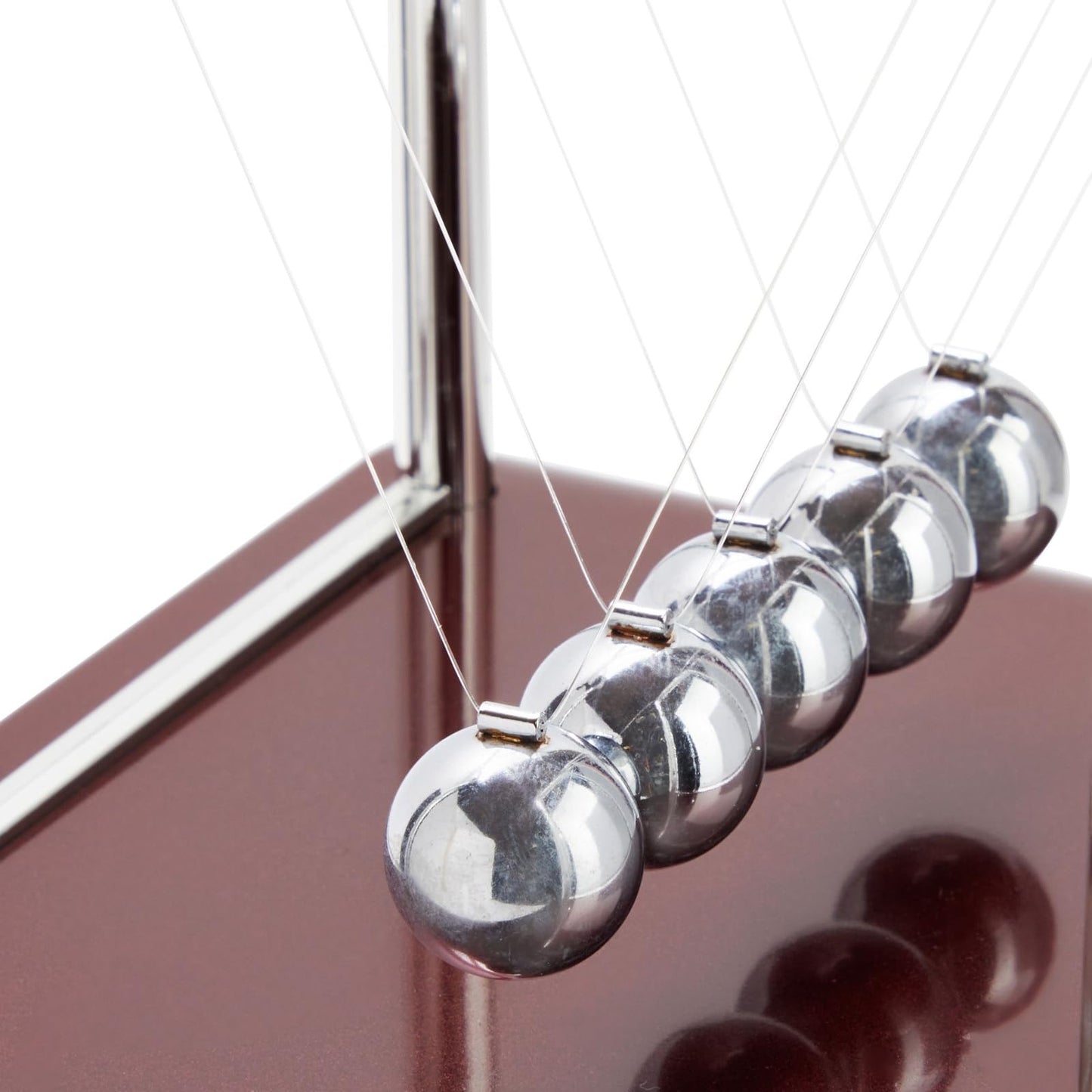 Newton's Cradle Balance Pendulum, Physics Learning Desk Toy, Swinging Kinetic Balls for Home, Office Decoration, Stress Relief, Fun Science Fidget Accessories (7x6x7 in)