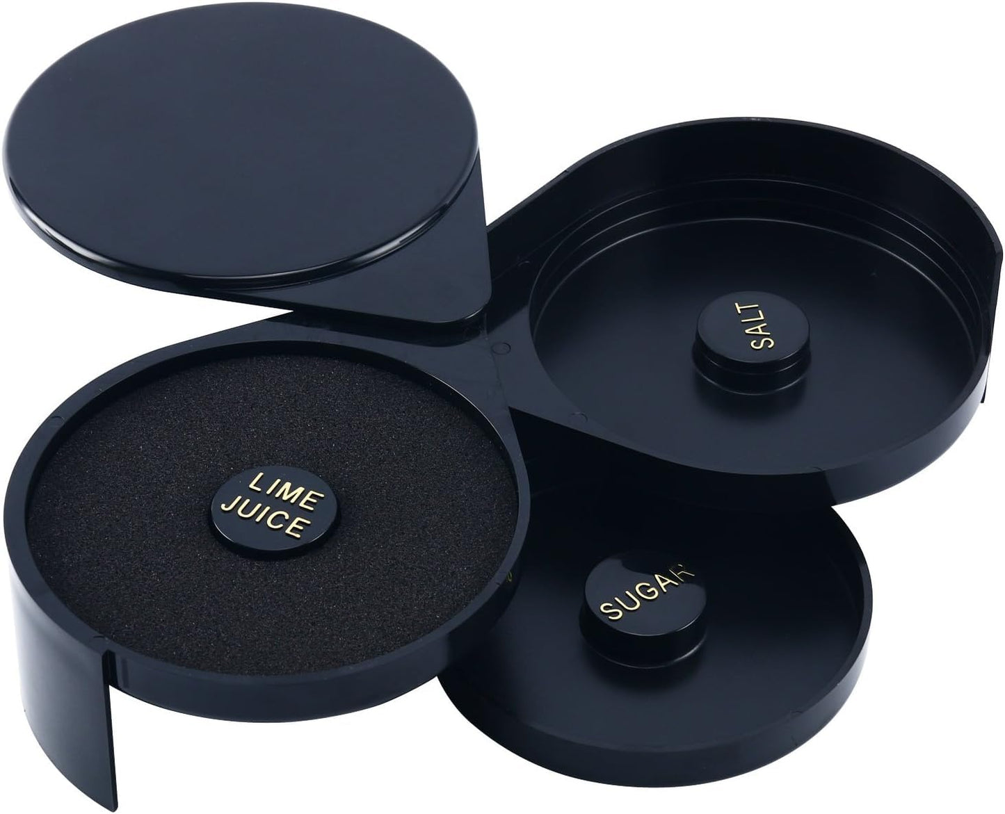 Yaekoo Bartender Tool Cocktail Margarita Glass Rimmer 3 Tier Sugar Salt Rim Lime