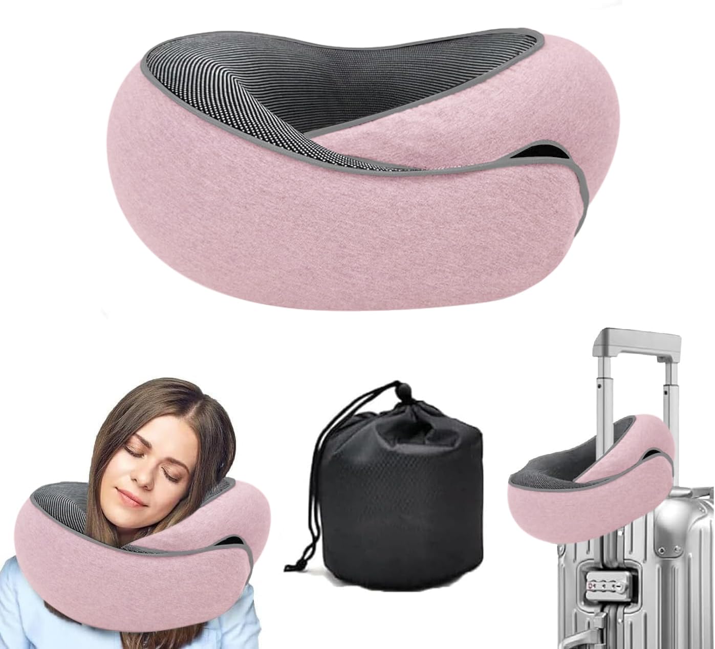 WEERSHUN Travel Pillows for Airplanes,2024 New Travel Pillow,Travel Neck Pillow Airplane Memory Foam Travel Pillow Neck Pillow for Traveling Suitable for Airplanes,Offices and Cars