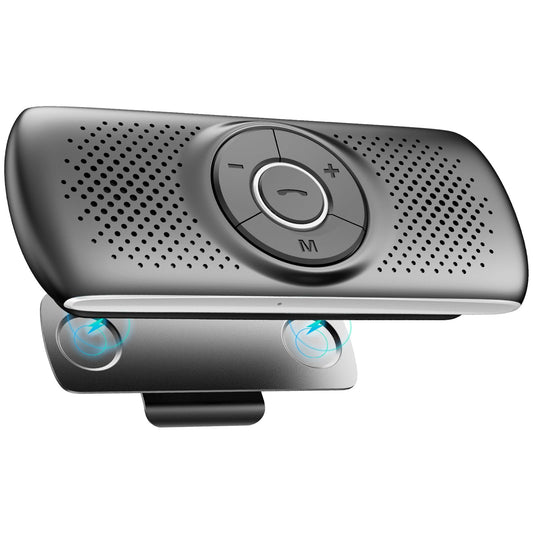 AGPTEK Car Speaker with Bluetooth 5.0, Hands Free Phone Kit for Calls, GPS & Music with TF Card Slot, Motion Auto On, Siri Google Assistant Support Wireless Car Visor Clip Speakerphone