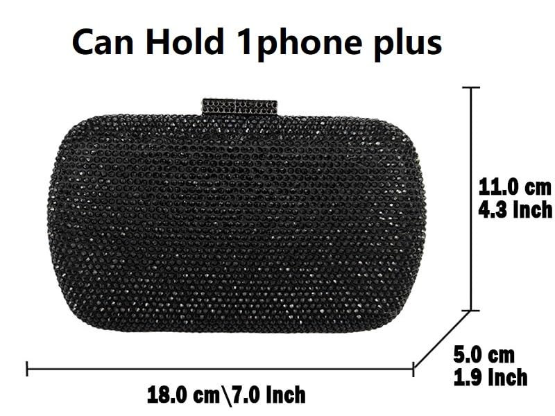 Boutique De FGG Rhinestone Clutch Purse Evening Bags and Clutches for Women Formal Crystal Clutch Bag Wedding Handbags,Mini,Burgundy