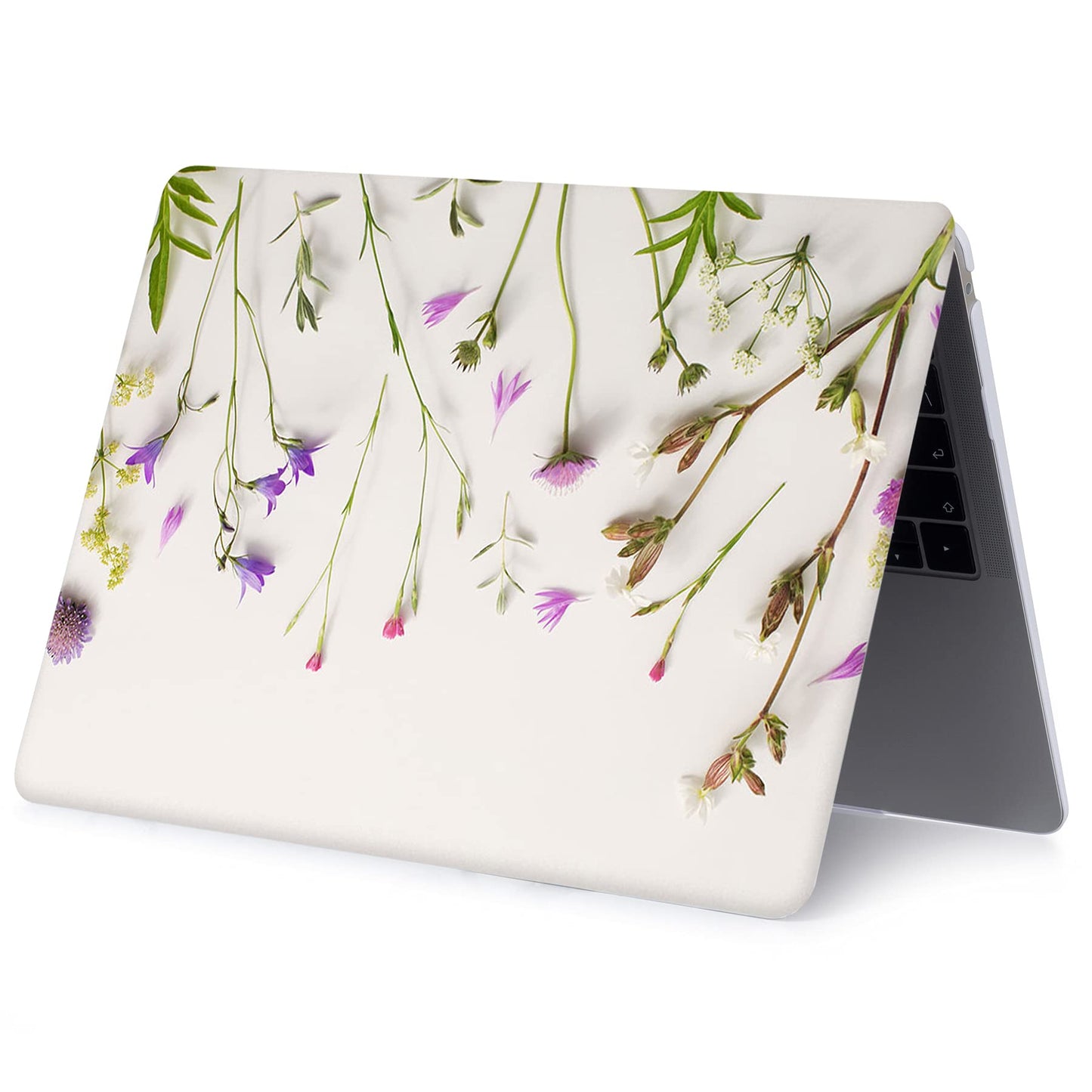 Case Compatible with MacBook Pro 13 Inch 2015 2014 2013 2012 Model A1502 & A1425, Plastic Hard Shell Protective Case with Keyboard Cover for Mac Pro Retina 13 Old Version - Purple Flower