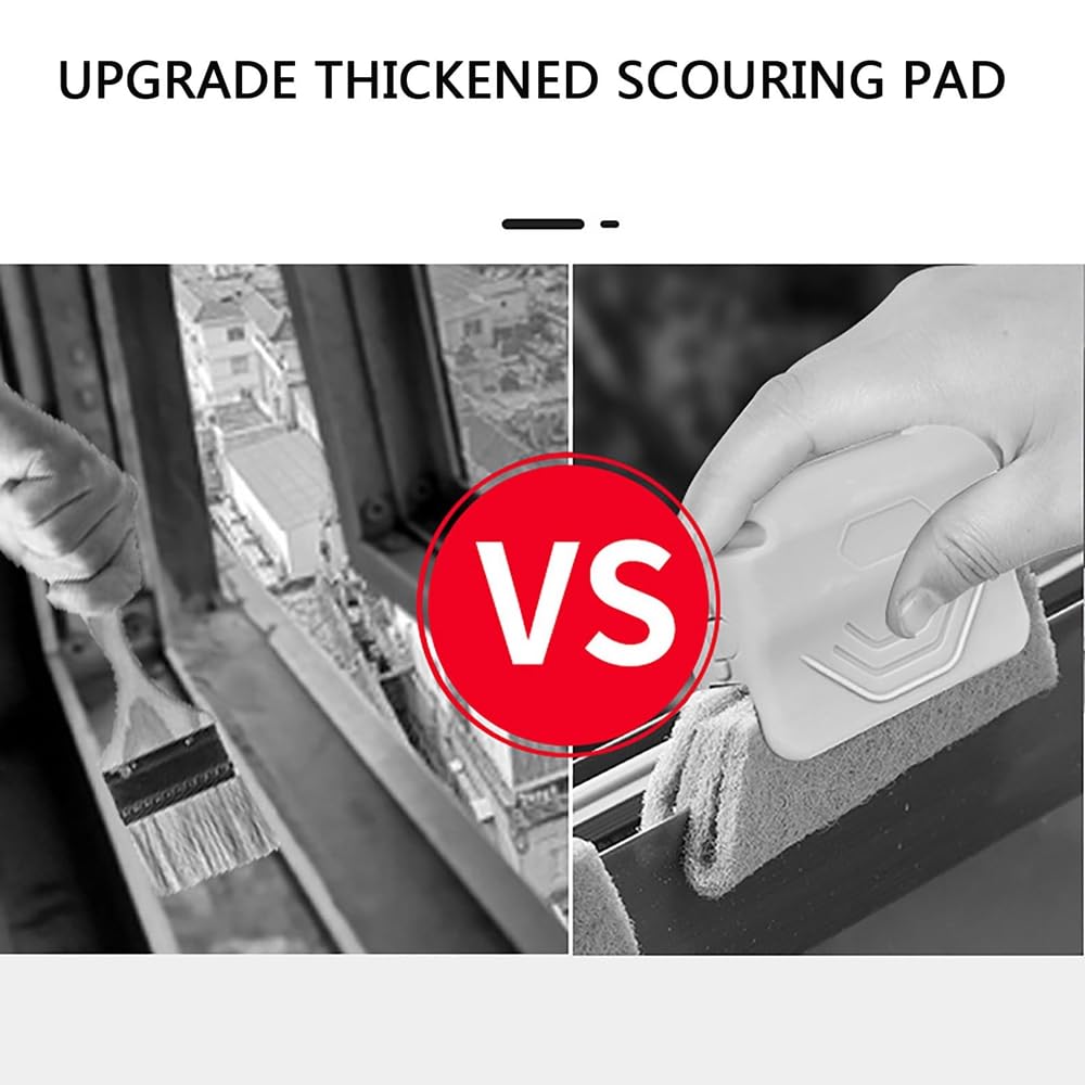 Magic Window Track Cleaner, 2024 Upgraded Window Groove Cleaning Brush Tools Set, Hand-held Window Track Cleaner Brushes Tools Set for Window lides Gaps Tile Lines Shutter Car Vents (Mix 3PCS)