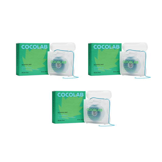 Cocofloss Woven Dental Floss, Dentist-Designed Oral Care, Mint, Waxed, Expanding, Vegan, Kid-Friendly String Floss with Coconut Oil, 1 Spool (33 yd)