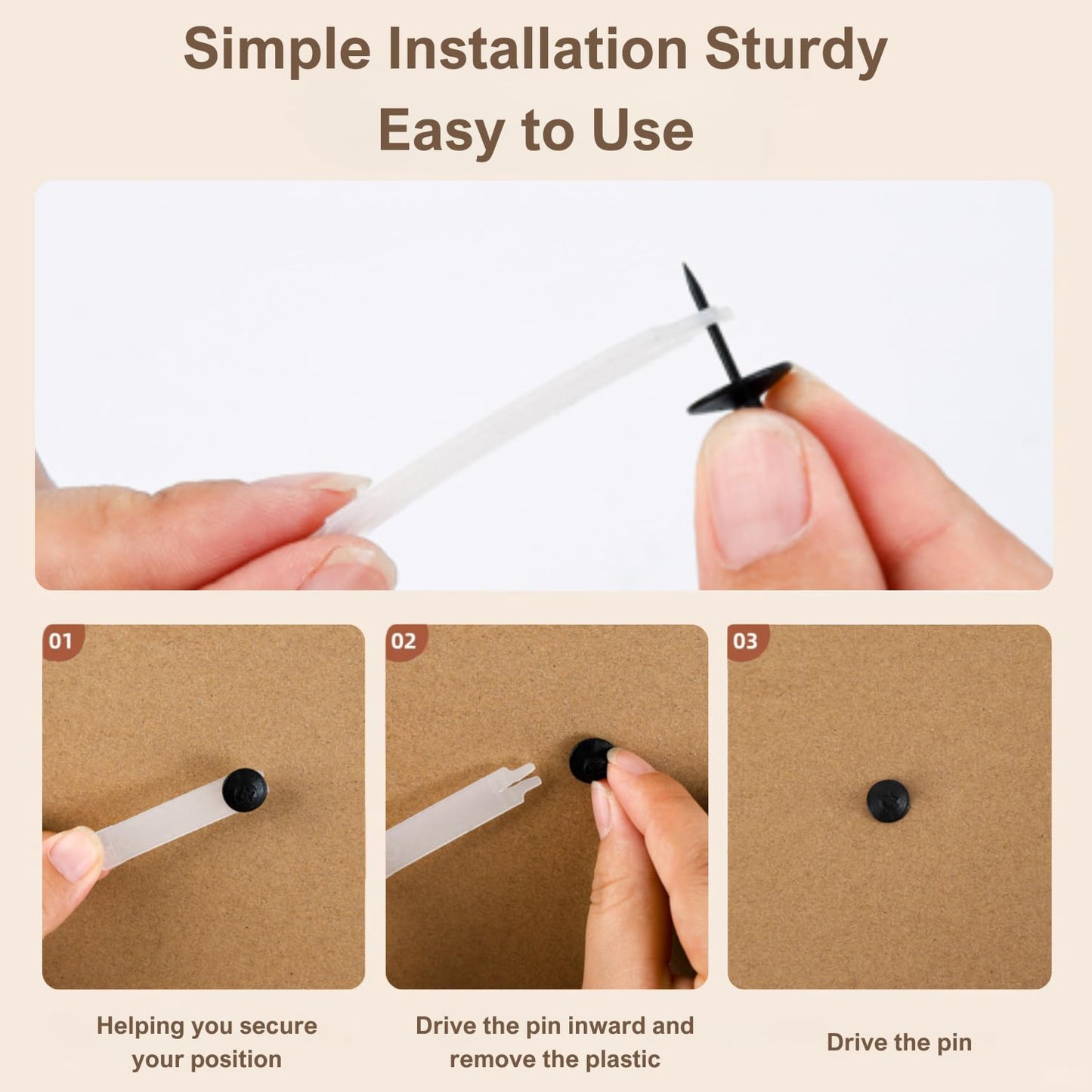 OIAOIW 50pcs black thumb tacks for wall picture hangers heavy duty push pins for wall double headed thumbtacks for hanging metal wall tacks wall pins nails hooks