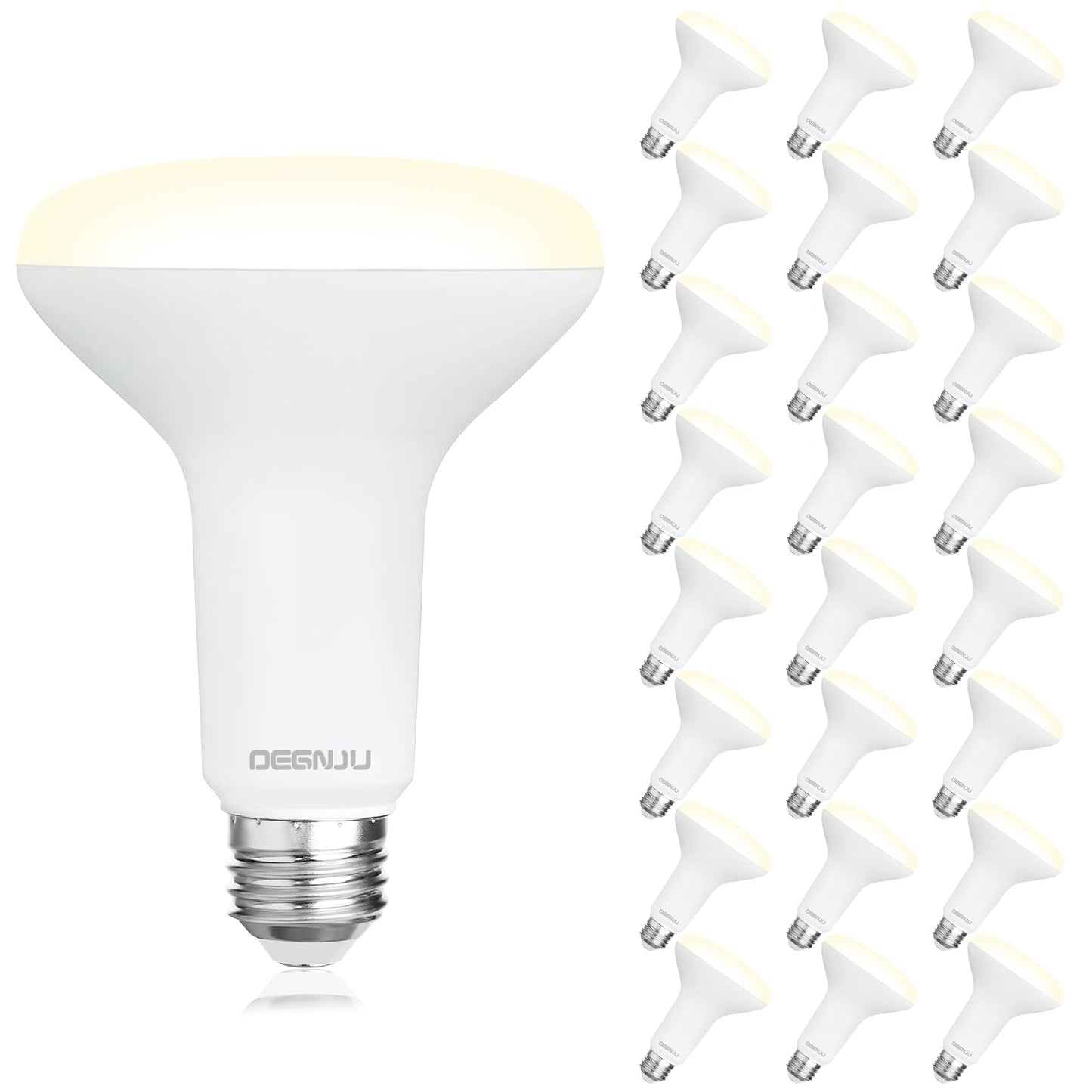 DEGNJU 24 Pack Indoor Flood Light Bulbs, BR30 LED Bulb 7W Equivalent 65W, Dimmable Recessed Light Bulbs, 650LM 3000K Warm White 15000 Lifetime LED Can Lights Bulb, Interior Home E26 Base
