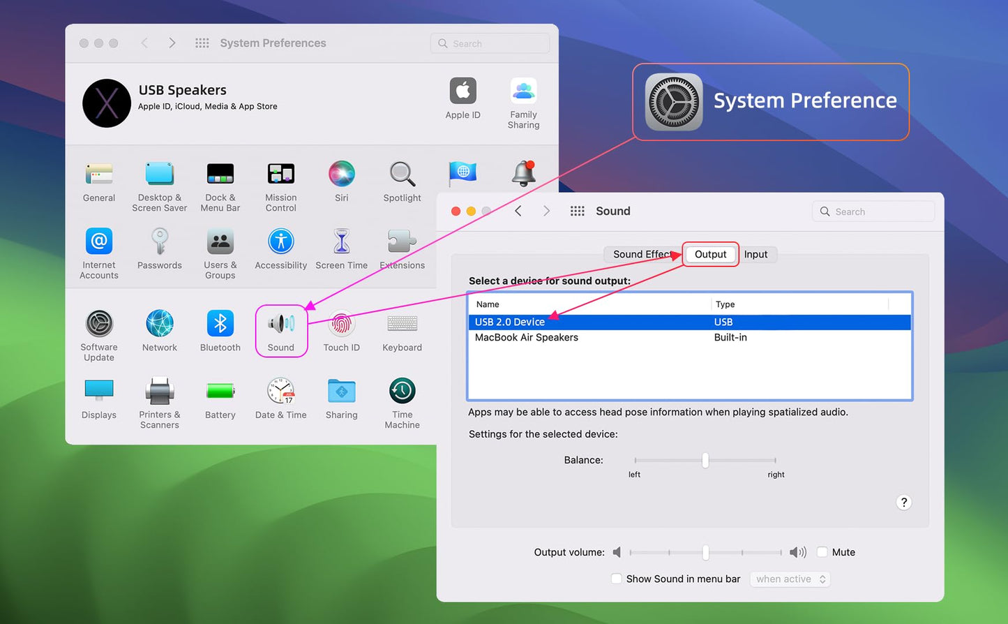Computer Speakers for Desktop PC, Monitor Speakers, USB Plug-in, Wired, External Speaker for Laptop, Small Computer Soundbar for PC, with Loud Sound, Deep Bass, USB-C Adapter, Easily Clamp to Monitor