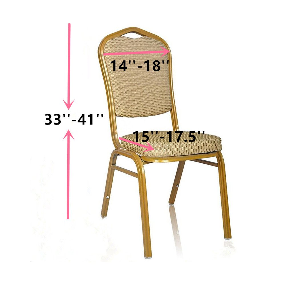 iEventStar Stretch Chair Cover Chair Slipcover Chair Decoration for Wedding Banquet Party (Shiny Gold)