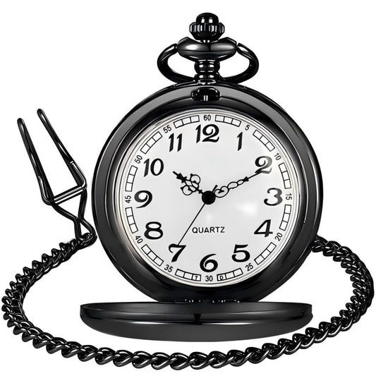 LYMFHCH Classic Smooth Vintage Quartz Pocket Watch, Arabic Numerals Scale Mens Womens Watch with Chain Christmas Graduation Birthday Gifts Fathers Day