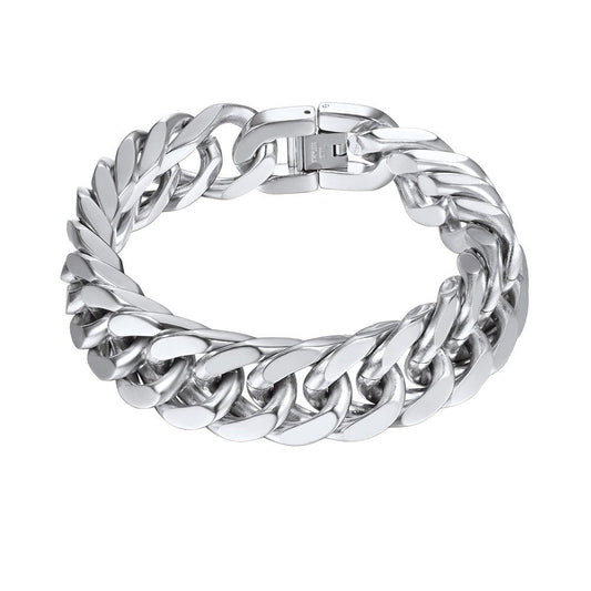 PROSTEEL Stainless Steel Franco Chain Bracelet Curb Bangle Punk Rock Women Men Jewelry Big Chunky Bracelets