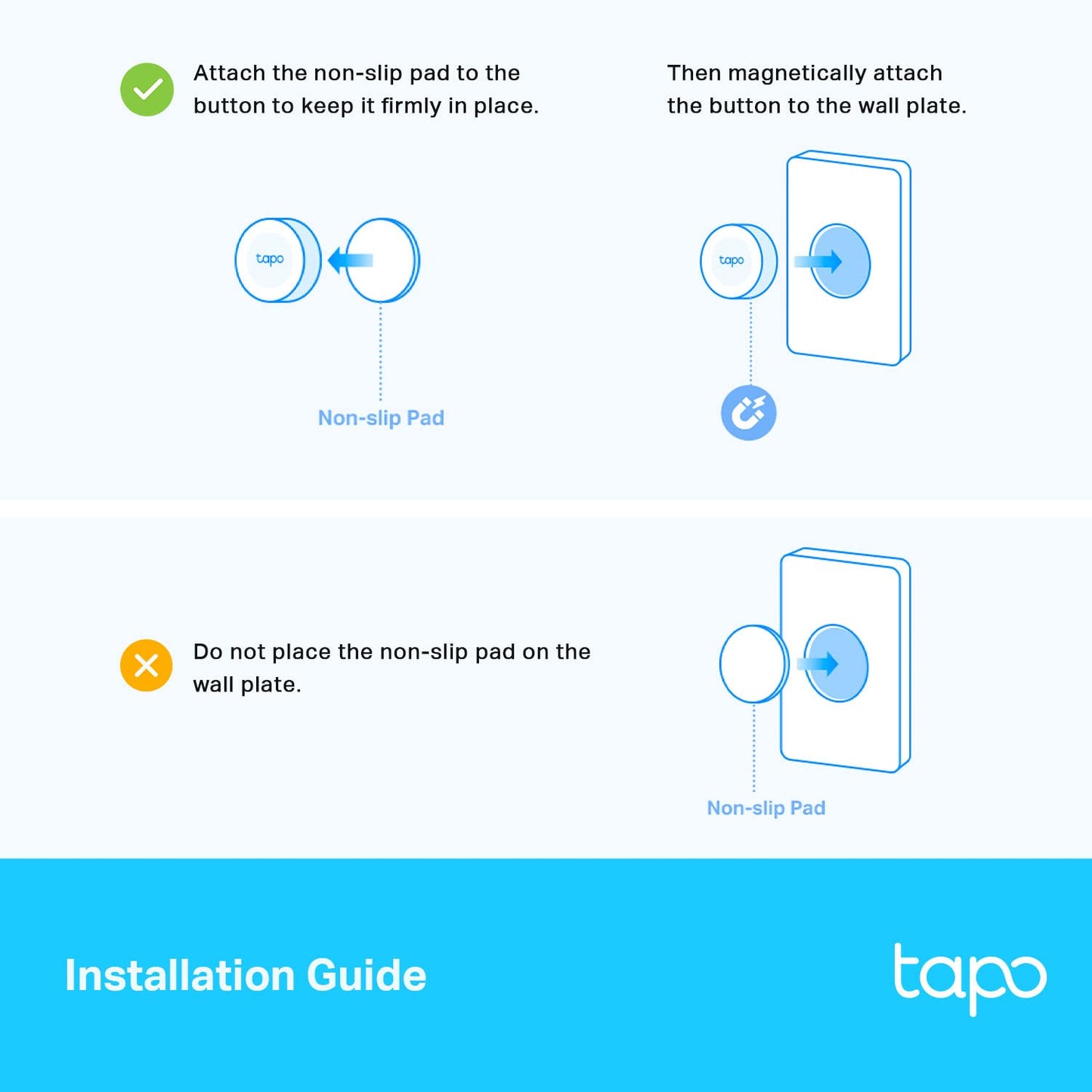 Tapo TP-Link Smart Button | Wireless Remote Dimmer Switch | 3-Way Control | Tap & Rotate HUB Required | 1+ Year Battery Life