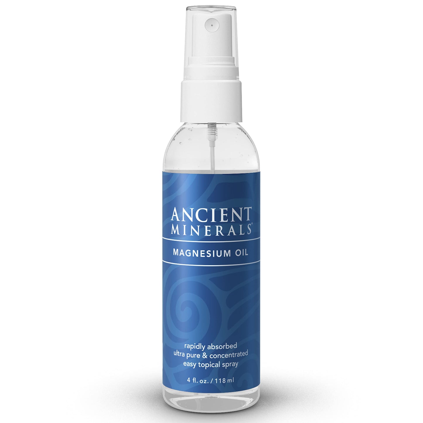 Ancient Minerals Magnesium Oil Spray Bottle of Pure Genuine Zechstein Magnesium Chloride - Topical Magnesium for Skin Application (8oz)