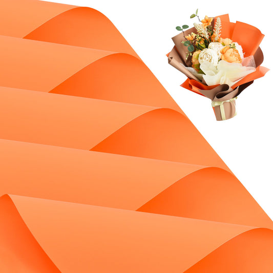 BEISHIDA 20 PCS Brown Floral Wrapping Paper-Matte Waterproof Flower Wrapping Paper Bouquet for Florist Supplies, DIY Crafts, Gift Packaging, Wedding, Birthday Gift