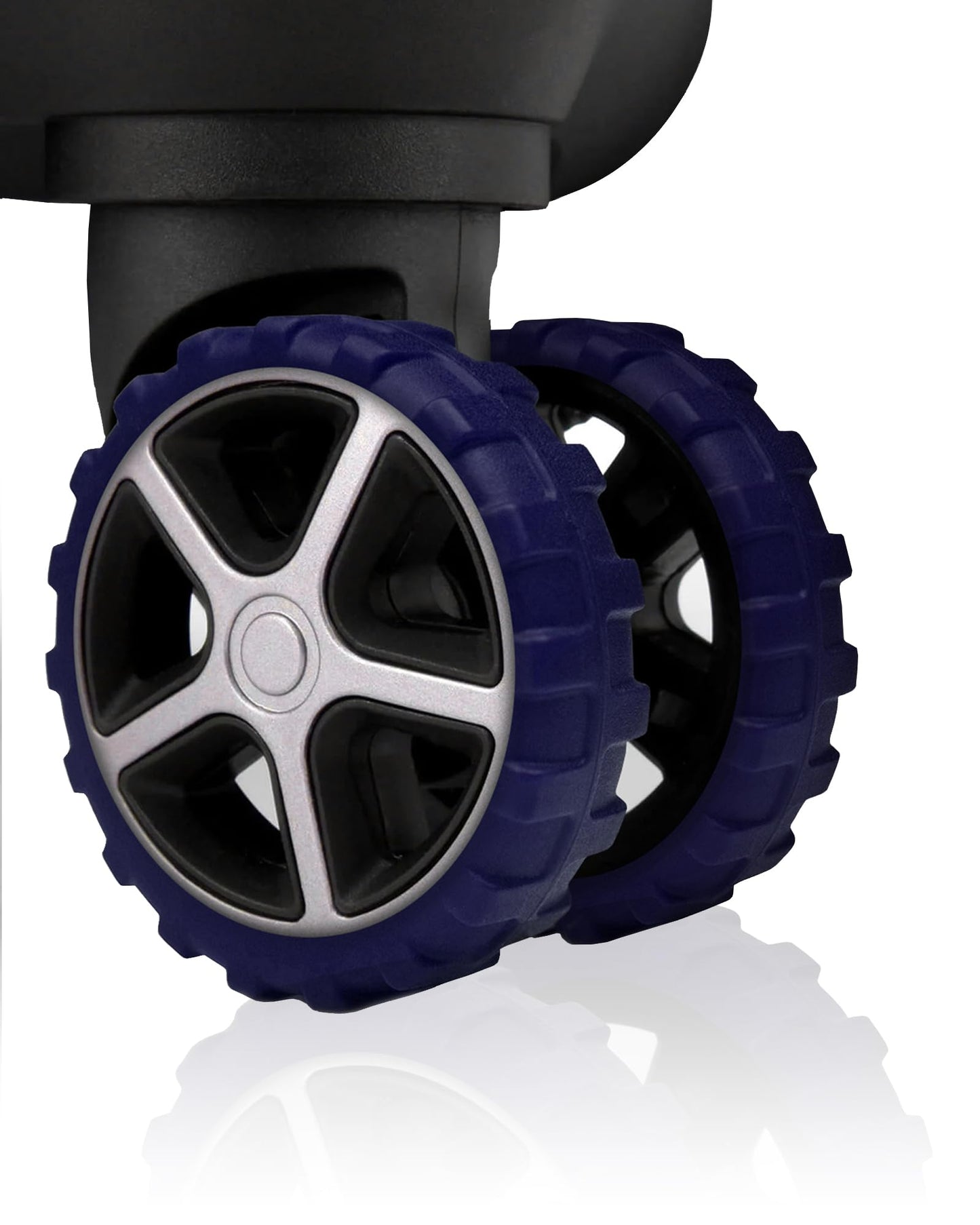 （8 Pack） Luggage Wheel Covers for Most 8-Spinner Wheel Suitcases, Silicone Material for Mute and Shock Absorption (Red)