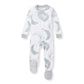 Burt's Bees Baby Baby Boy's Sleeper PJs, 100% Organic Cotton, One-Piece Footie, Zip Up Jumpsuit, Snug Fit Pajamas, Hello Moon Light Blue, 24 Months