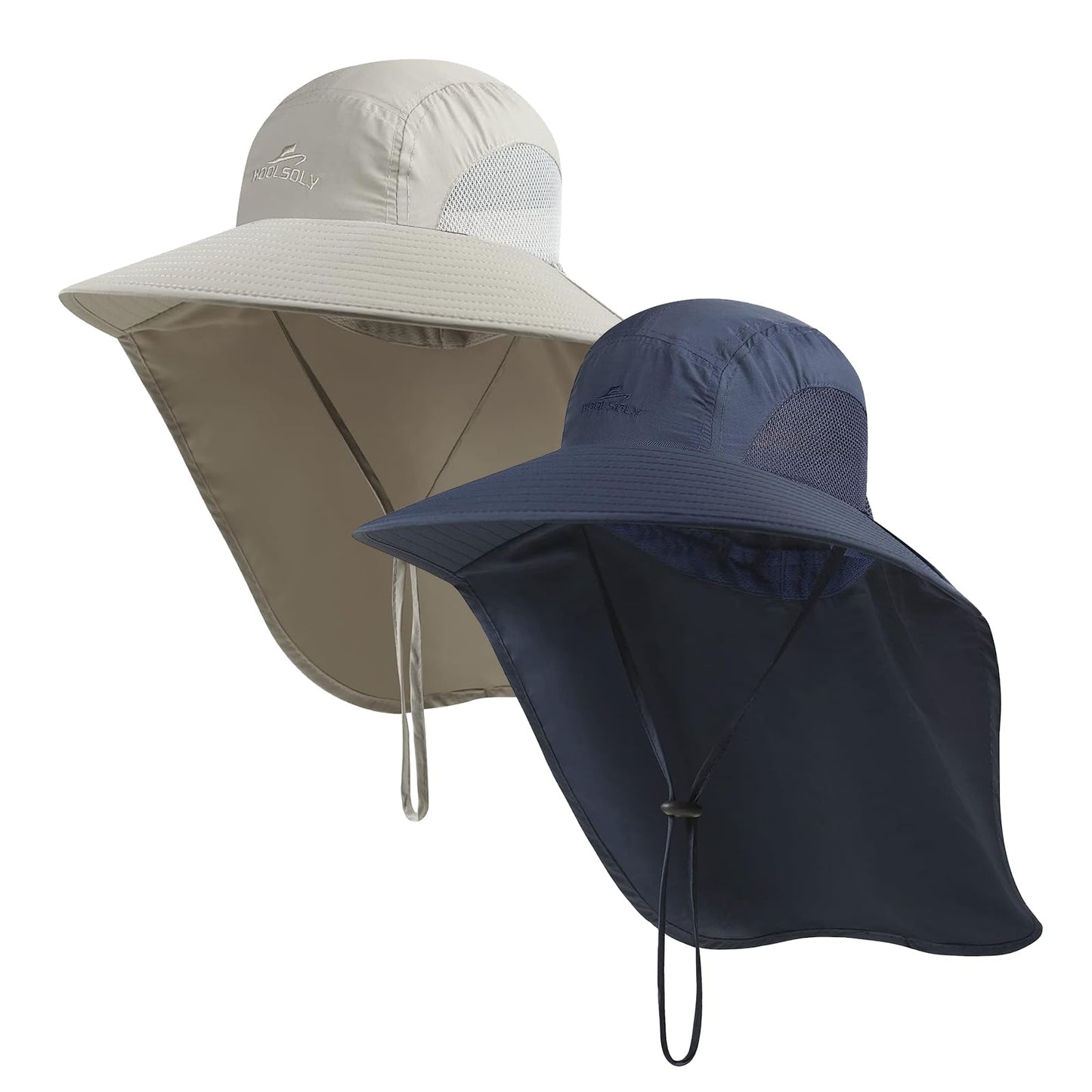 Outdoor Sun Hat for Men with 50+ UPF Protection Safari Cap Wide Brim Fishing Hat with Neck Flap, for Dad…