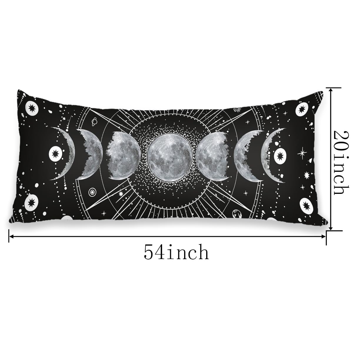 Macofe Body Pillow Cover, Printing Body Pillow Case with Hidden Zipper, Ultra Soft Body Pillowcase for Home Decor, Full Long Body Pillow Pillowcase 20 x 54 (Pillow Insert Not Included)