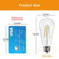 Jensense Edison Bulbs 6W E26 LED Bulb 60 Watt Equivalent, Vintage LED Light Bulbs CRI90+ ST19, Dimmable Clear Light Bulbs, 2700K Soft Warm White 4 Pack