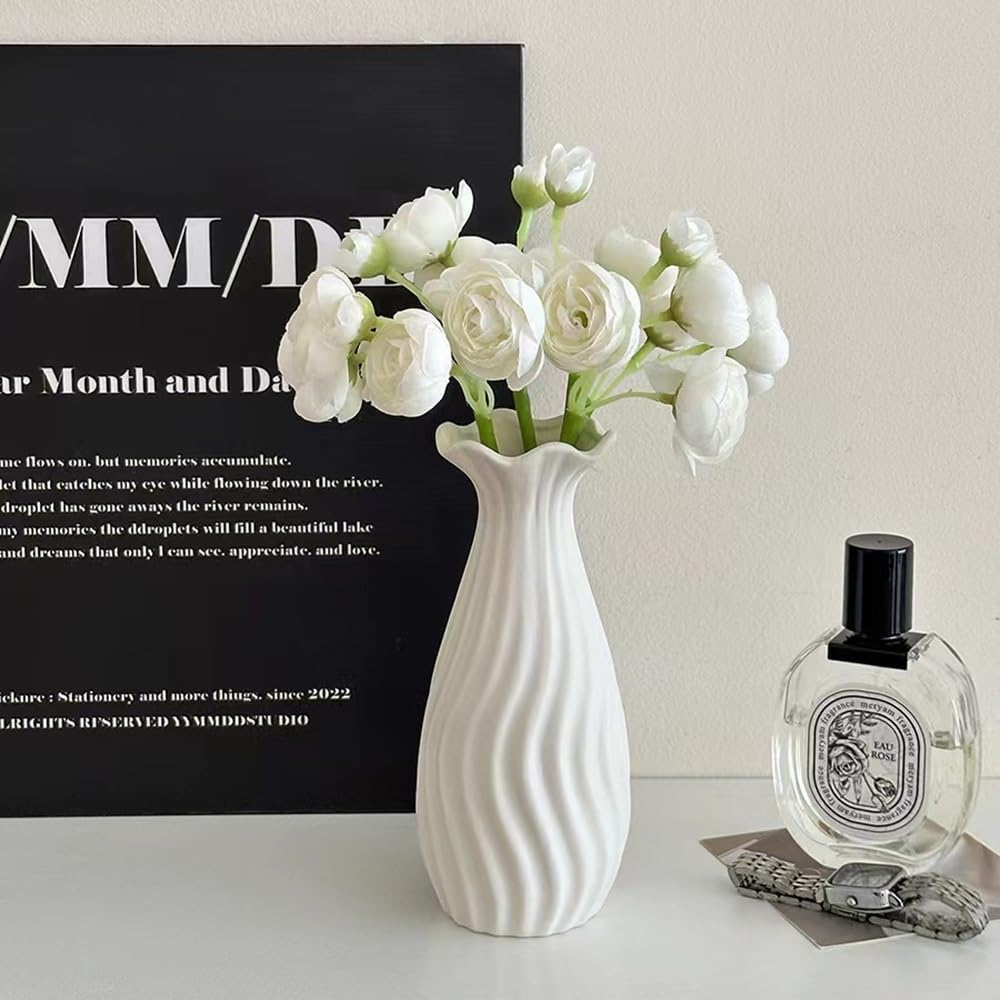 WEIDOLLAR Ranunculus Artificial Flower, 24Pcs Faux Silk Mini Ranunculus Flowers Bulk Fake Wedding Filler Flowers for DIY Bouquet Centerpieces Arrangements Bridal Shower Decorations (Ivory)